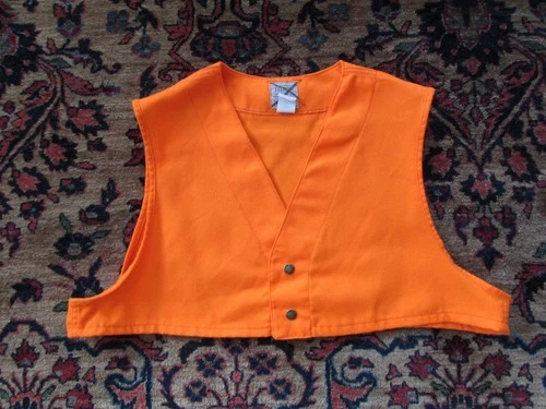 CC Filson Style 35 Orange Acrylic Hunter Half Vest - USA - Size 44 - product listing photo