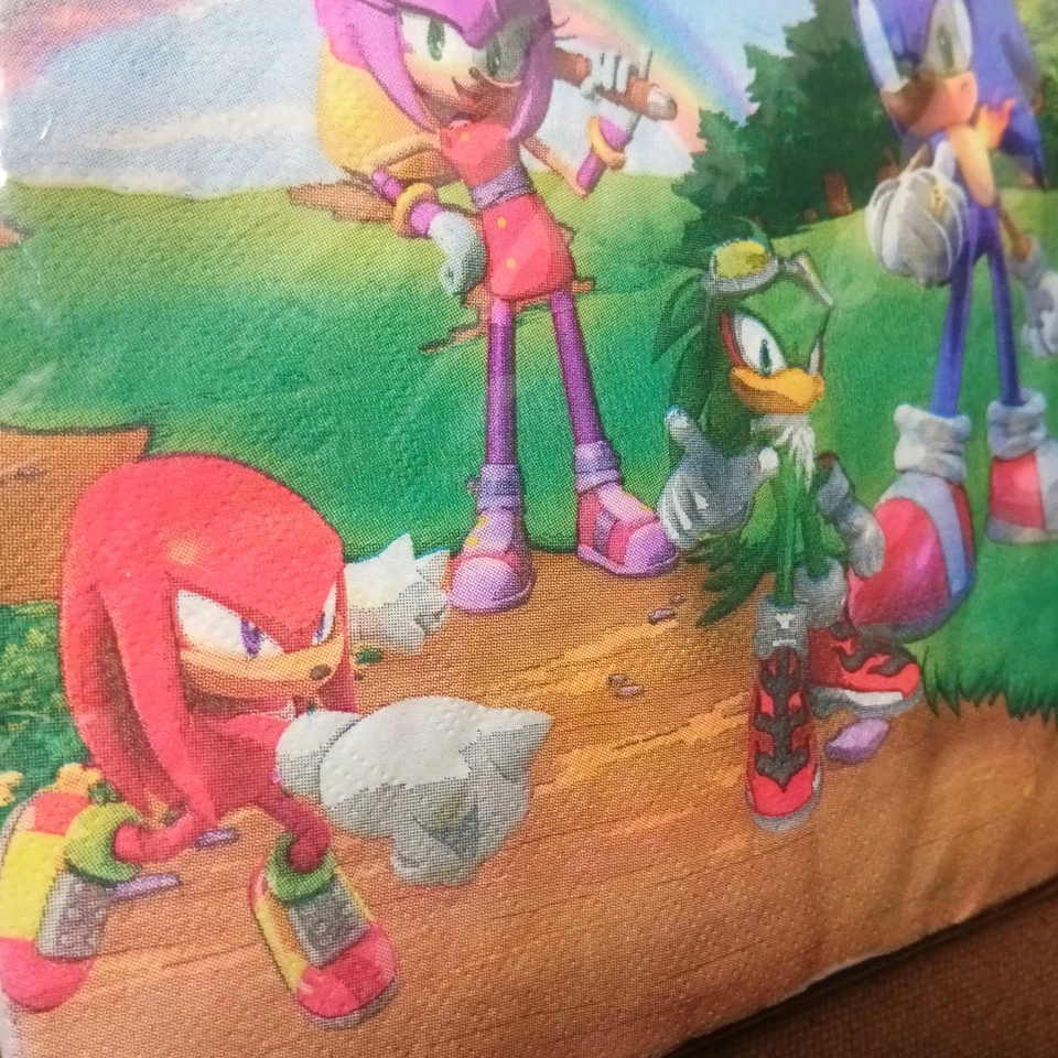 Sonic The Hedgehog Sega 餐巾午餐餐具午餐 20 包 — 第 2/4 张图片