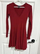 Forever 21 red long sleeve mini dress in a size small