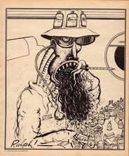 Ralph Steadman Original Illustration Art Page Like A Rolling Stone 1983