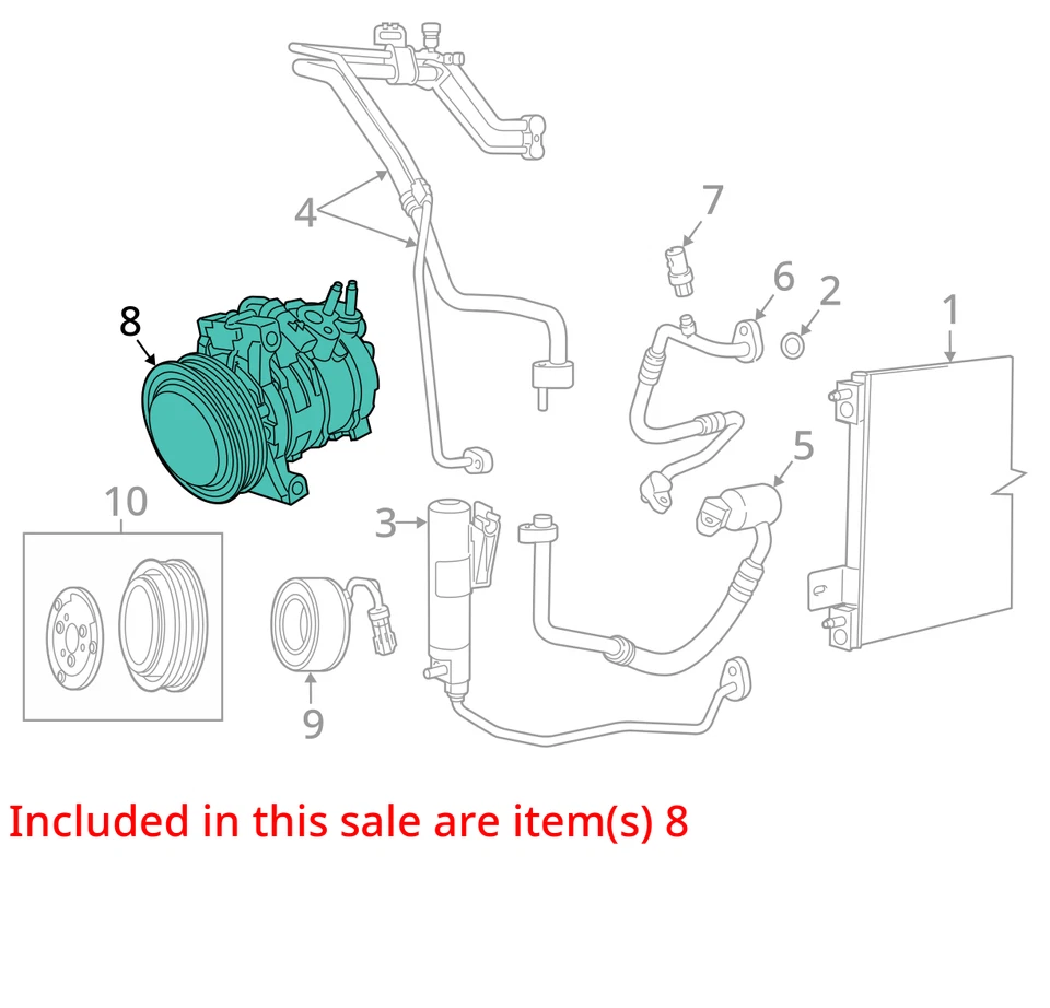 AC Compressor Classic Style Vertical Rear Door Handle Fits 08-17 COMPASS 2731348 Foto 3 de 4