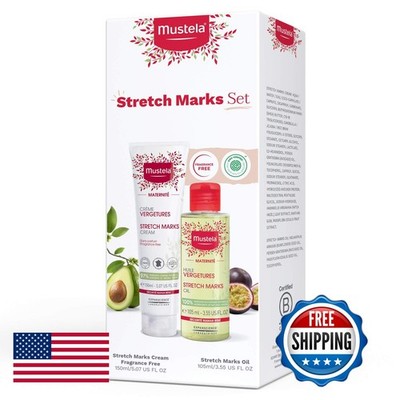 Mustela Maternity Stretch Marks Set Cream & Belly Oil - 2 Items - EWG Verified