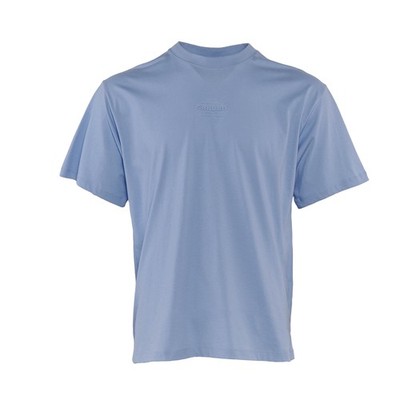 Sandro Paris Herren T-Shirt Blau Gummi Logo 100% Baumwolle Größe S SHPTS01243