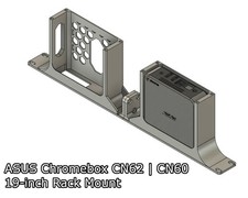 Asus Chromebox CN60 / CN62 19-Inch Rack Mount Bracket   PETG Modular Rackmount