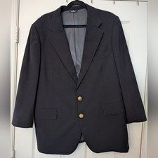 POLO RALPH LAUREN University Club Two Button Sportcoat Large Lg L Navy Blazer