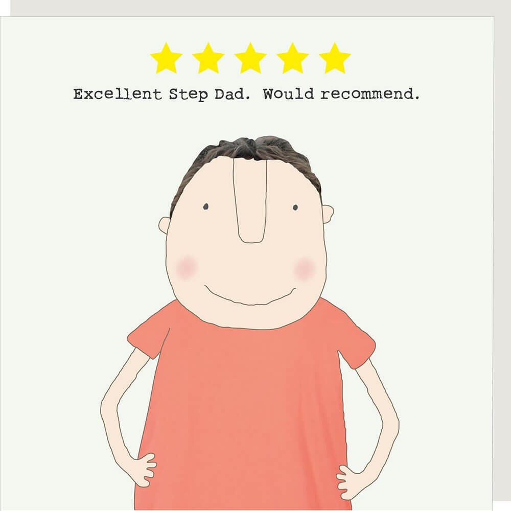 Fathers Day Card Excellent Stepdad Would Recommend - Rosie Made a Thing For Him