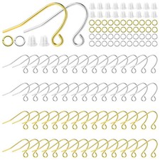 600 Pcs Earring Hooks for Jewelry Making Kit with 600 Pcs Jump Rings and Earr...