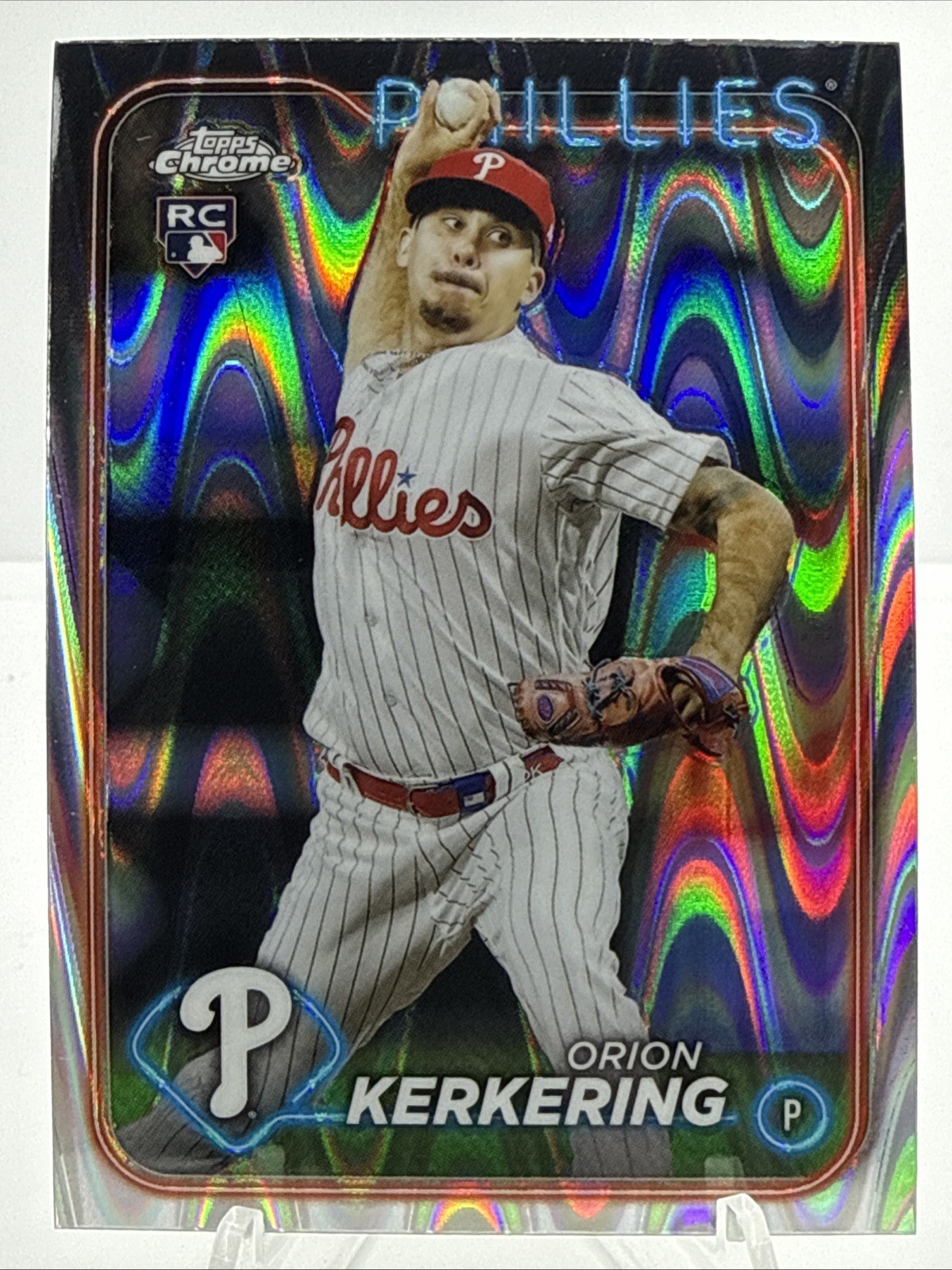 2024 Topps Chrome - Orion Kerkering #180 RayWave Refractor (RC)