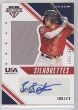 2020 USA Baseball Stars & Stripes Silhouettes Signatures Luke Leto Auto 10fq