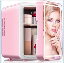 Pink 4L Mini Fridge Cooler Warmer 12V Car AC Portable Compact Refrigerator
