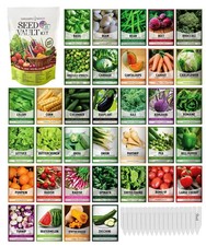 Survival Vegetable Seeds Garden Kit Over 16,000 Seeds Non-GMO and Heirloom, G...