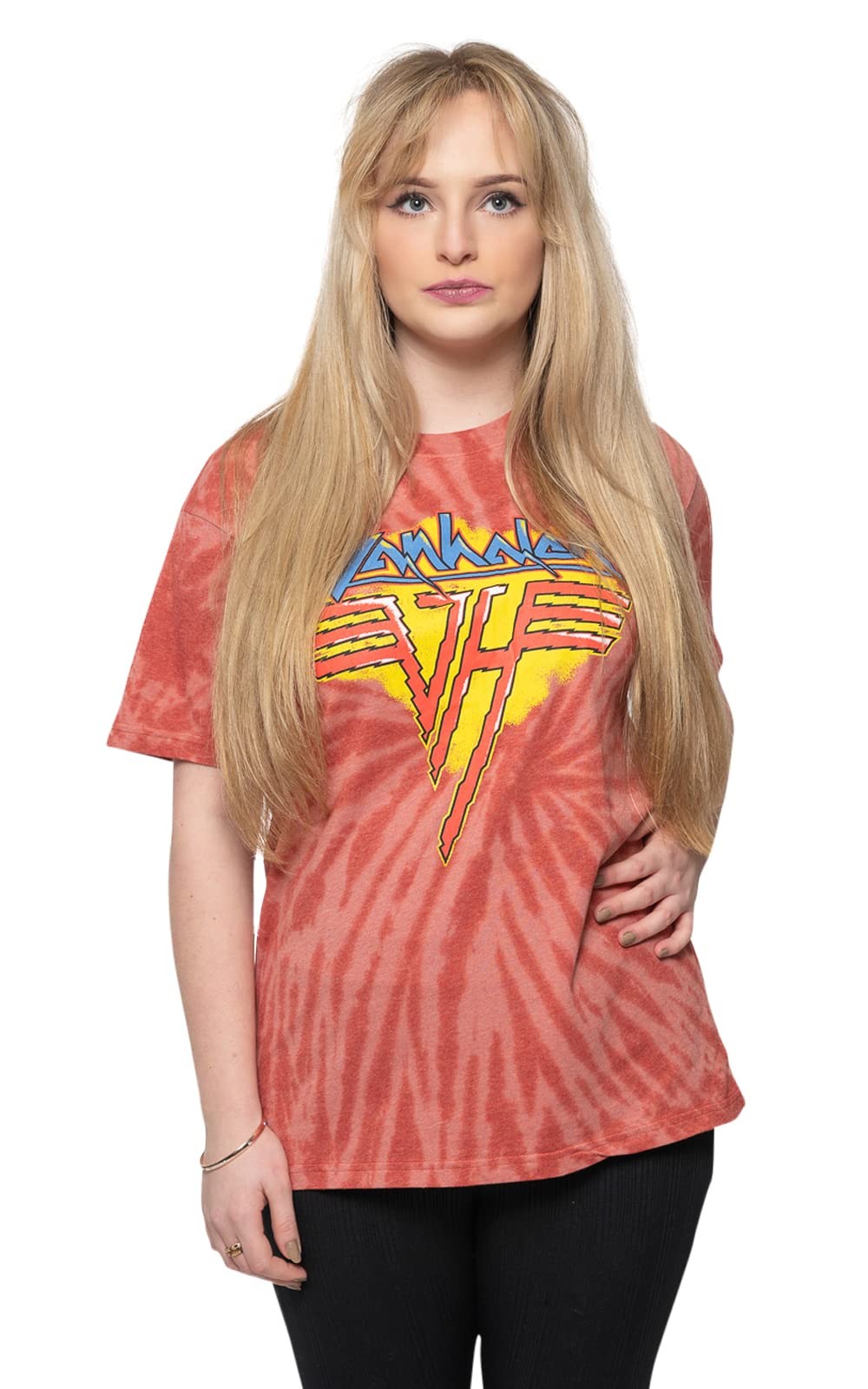 Van Halen Jagged Logo Wash T-Shirt Red Unisex-Adulto XXL Red