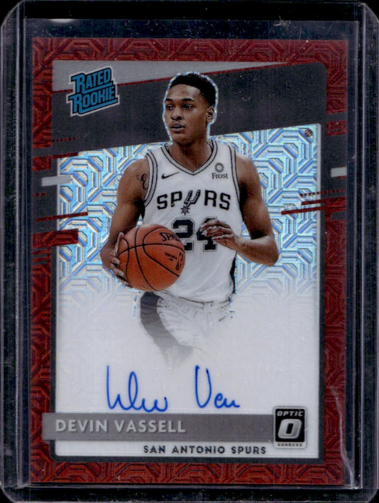 2020-21 Donruss Optic Devin Vassell Rated Rookie Choice RC Auto #161 Spurs
