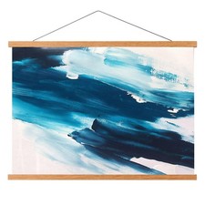 Magnetic Poster Hanger Frame, 24x36 24x18 17x24 Teak Wood Magnet Poster Frame...