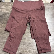 Offline By Aerie Real Me 7/8 Leggings High Rise Small Hunter maroon burgundy