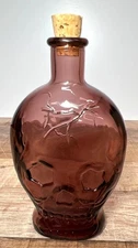 Vintage Wheaton Purple Amethyst Skull Glass Bottle Poison Potion 1971