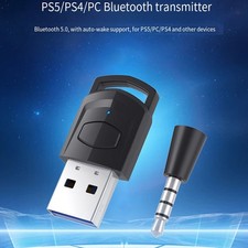 Wireless Bluetooth Headphone Microphone Adapter Receiver Dongle For PS4 USB    