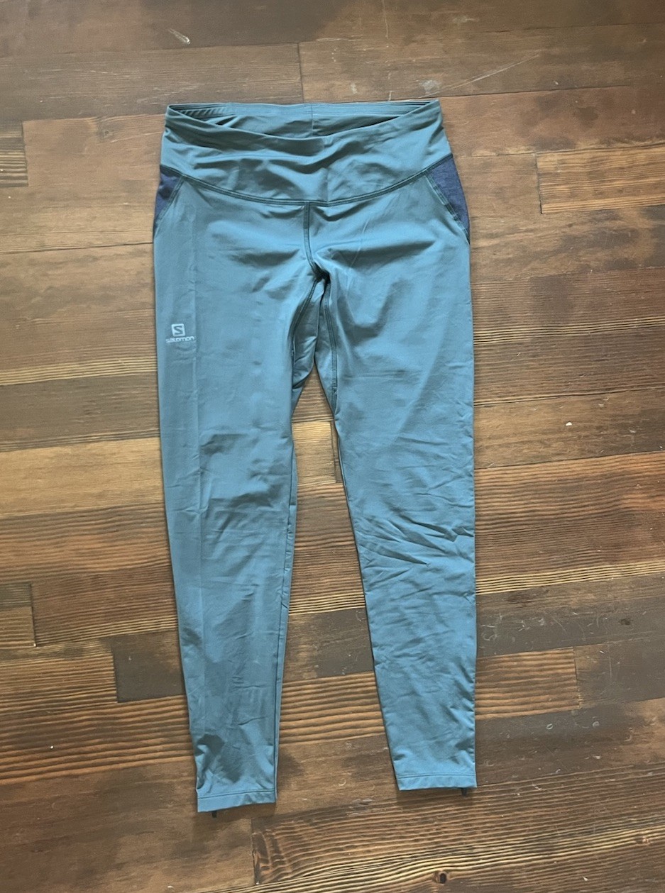 Salomon Collant Lungo Agile Verde Donna Medium