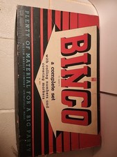 Vintage Milton Bradley Bingo Set No. 4002 Wood Embossed Numbers Red Box 1939