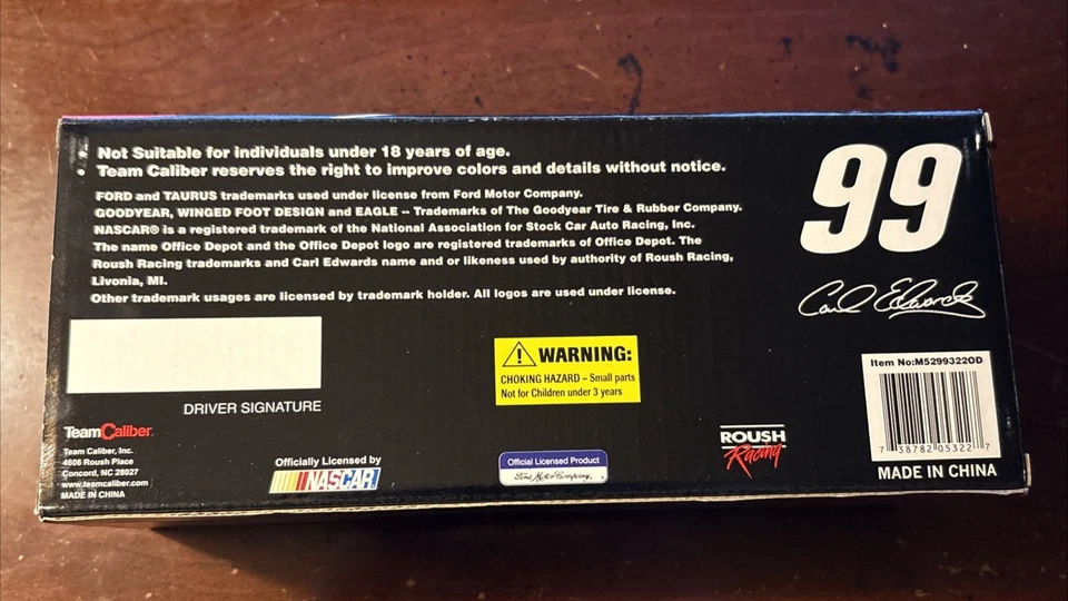 Team Caliber - NASCAR #99 Car Edwards Office Depot - Escala 1:24 2005 Die Cast Car Foto 4 de 4