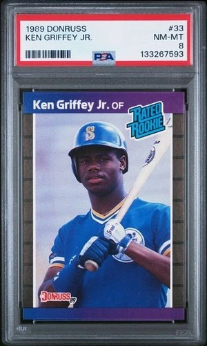 1989 Donruss #33 Ken Griffey Jr. Rookie PSA 8 MM-MT