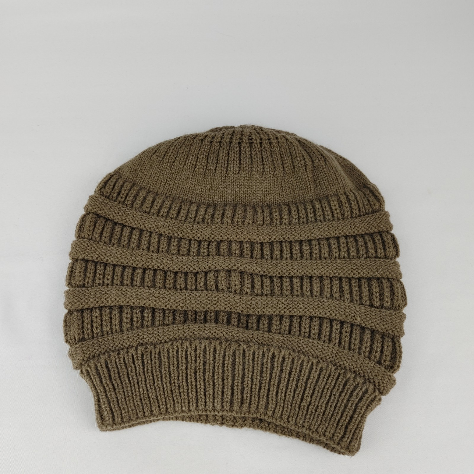 Beanie 10.5 Sack Hat Winter One Size Fits Most Brown Knit