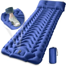 Sleeping Pad, Extra Thickness 4 Inch Inflatable Camping Sleeping Mat with Pillow