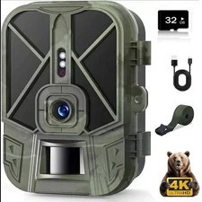 Wildlife Camera 50MP 4K Full HD Trail Camera Night Vision Motion Lithium Battery