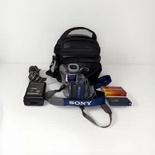 Vintage Sony Handycam DCR-TRV22 MiniDV Camcorder Video Camera With Case, 2 Tapes