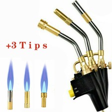 Welding Soldering Brazing Plumbers Tool 3 Tips GB Propane Mapp Gas Blow Torch