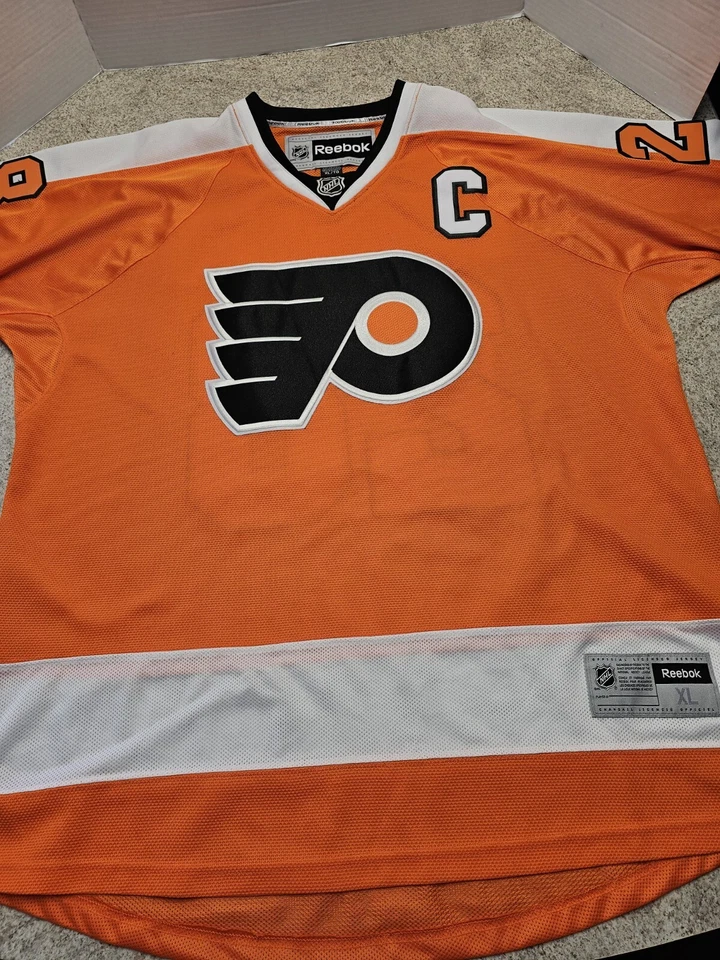 Camiseta de Capitán Claude Giroux Philadelphia Flyers NHL #28 Talla XL Reebok Foto 2 de 4