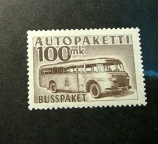 Finland Stamp Scott# Q9 Parcel Post-Mail Bus 1958 MH H60
