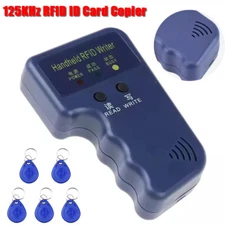 125KHz+5PCS Tags RFID ID Card Copier Handheld Key Reader Writer Duplicator USA