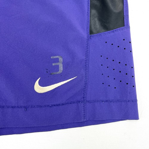 Nike Washington Huskies Mens Athletic Shorts Size L #3 Basketball Purple Long - Picture 2 of 15