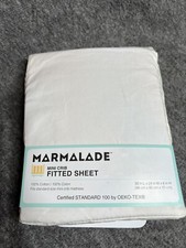 Marmalade Woven Cotton Fitted Mini Crib Fitted Sheet in Ivory Coconut Milk NEW