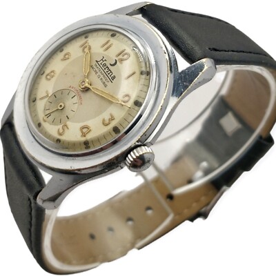 Herma Halbmond 34mm 1950 Cupillard 233 LEBROCANTHEURE UHR VINTAGE WATCH