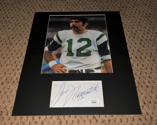JOE NAMATH SIGNED 3X5 CUT JSA 11X14 8X10 PHOTO AUTOGRAPH 2 OPTIONS INDEX JETS