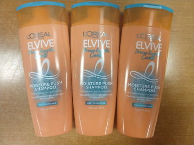 3 Pk: L'Oreal Paris Elvive Dream Lengths Curls Moisture Push Shampoo  E3B