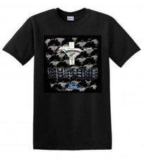 Mustang Logo and Script Mens t shirt Licensed by Ford