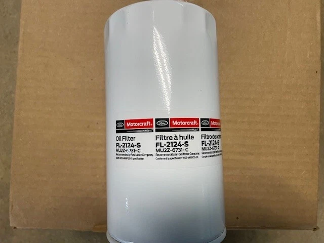 Estuche de 12 filtros de aceite de motor Ford Motorcraft OEM BC3Z-6731B FL2124S Foto 3 de 3