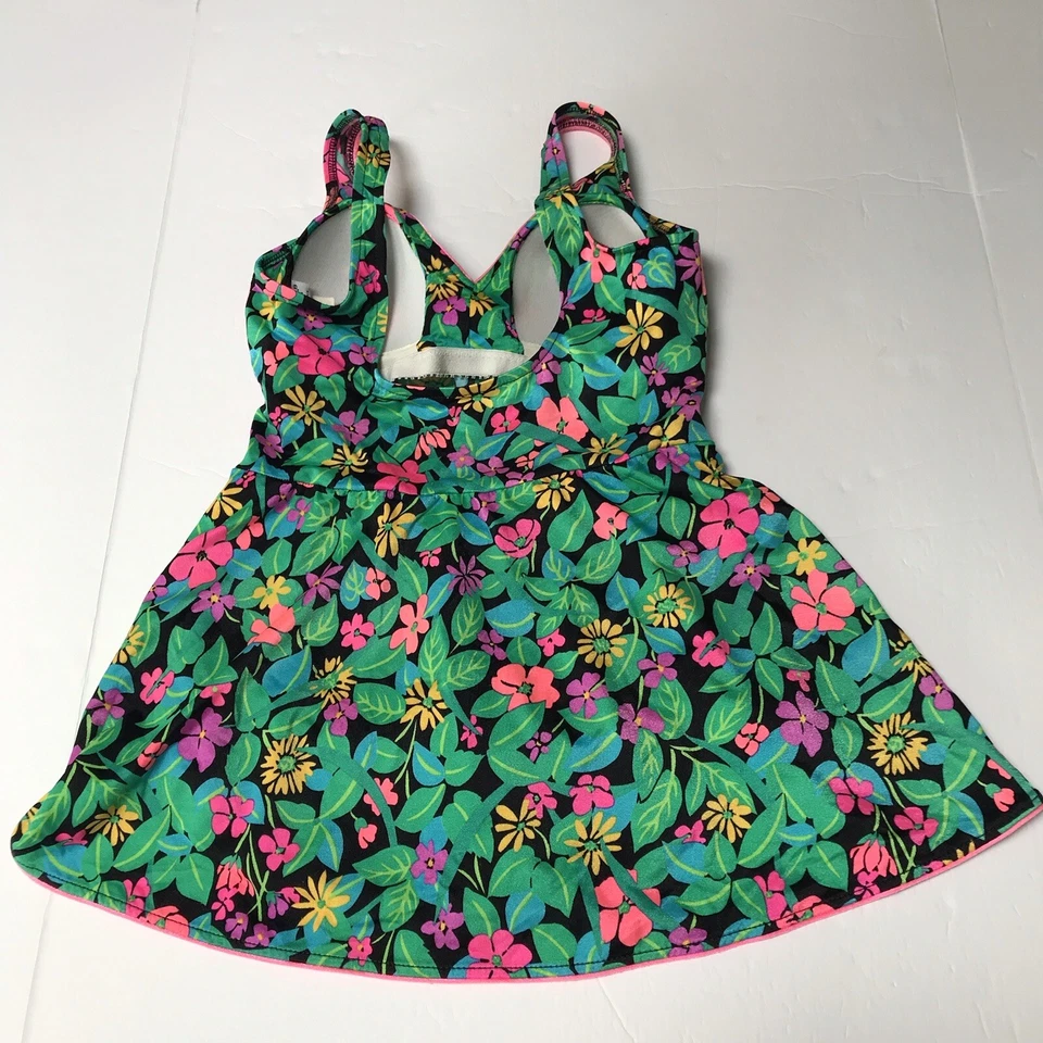 Traje de baño vintage Gabar para mujer 12 florales de una pieza traje de baño playa tropical EE. UU. Foto 2 de 4