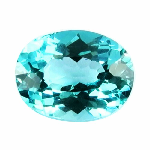 Flawless 1.57ct Bluish Green Color Oval Cut Natural Apatite Mined at Madagascar - Picture 2 of 11