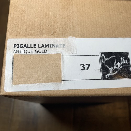Christian Louboutin Pigalle Laminat 120 Plateau Antik Gold Pump EU 37 US 7 - Bild 11 von 11