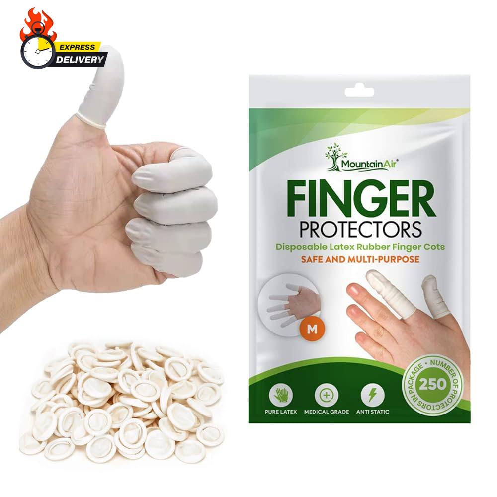 250 Pcs Finger Cots - Disposable Finger Gloves - Rubber Finger Covers for Finger