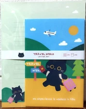 Kyowa Travel Neko Letter 8 Envelope 4 SET Animal Cat Mountain Trip MADE IN JAPAN