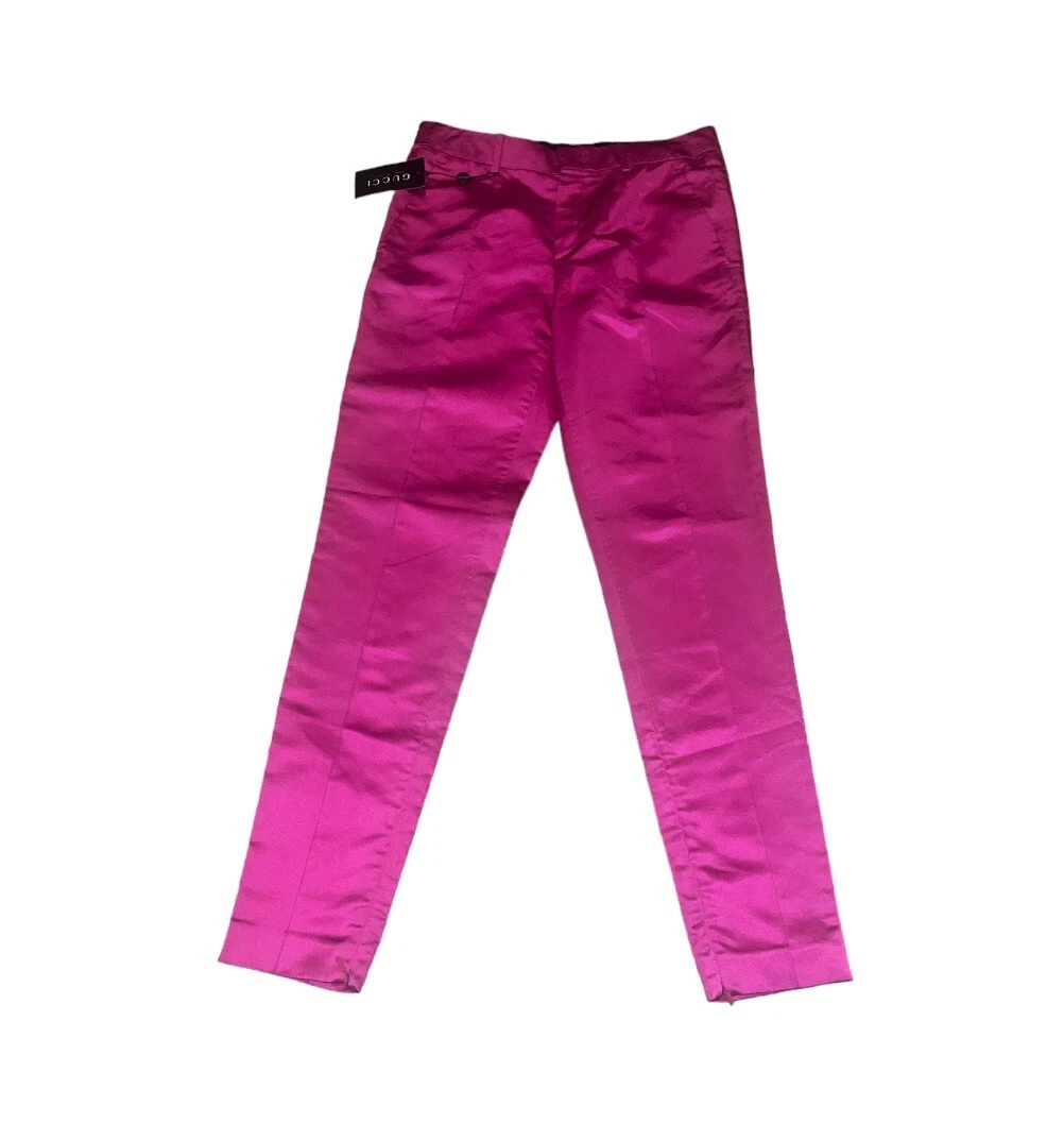 Pantalone Gucci nuovo con etichetta rosa caldo taglia 4