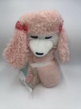 PILLOWFORT Pink Dog Head Hooded Blanket Hand Pocket  40x50