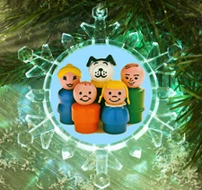 Fisher Price Little People Snowflake Lit Holiday Christmas Tree Ornament
