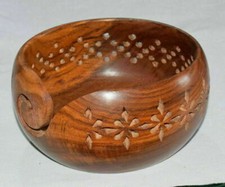 Handmade Wooden Yarn Bowl Knitting Bowls Crochet Set of 10 Pieces Wooden Bowl