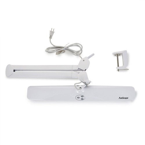 Task Lamp on Articulating Arm with Table Clamp 21W 84 LED by Amscope - Picture 6 of 6
